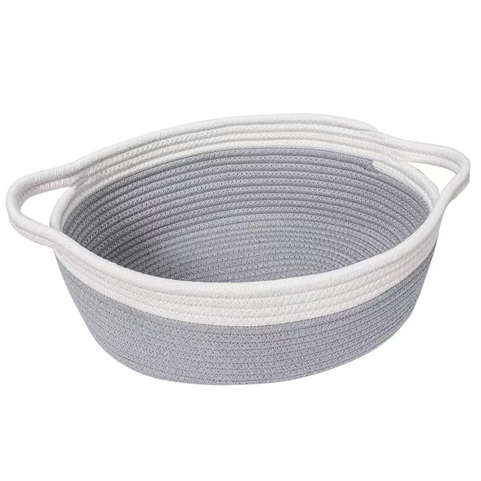 Gift Basket Empty & Woven Storage Basket – 1 Pack Cotton Rope Blue
