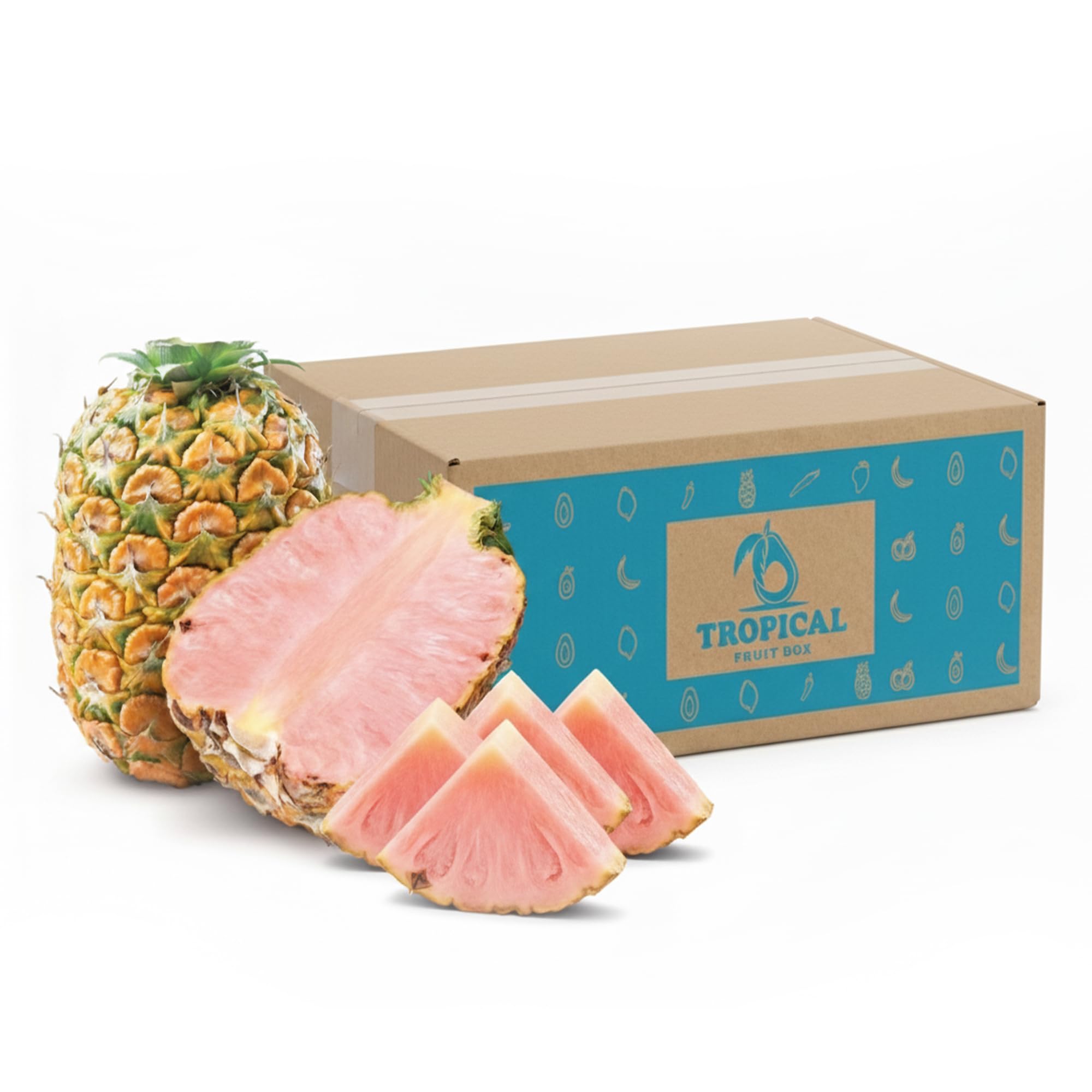 Tropical Fruit Box Pinkglow Pineapple – Pink Gourmet Pineapple with Tropical Sweetness – Rich in Lycopene & Vitamin C – Hand-Picked in Costa Rica – Premium Fresh Fruit Gift Box For All Ocassions