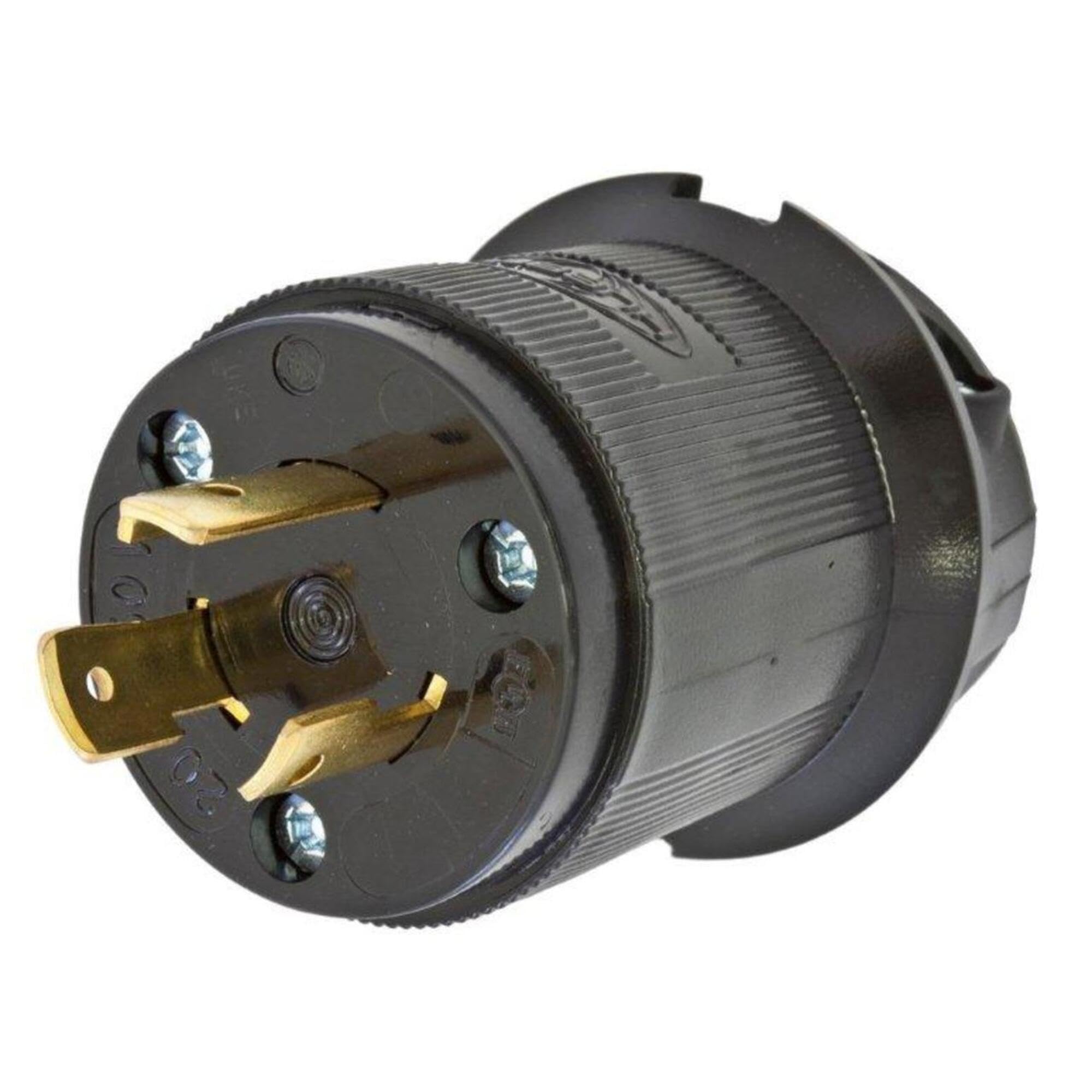 Hubbell HBL2321BK Locking Plug, 20 amp, 250V, L6-20P, Black