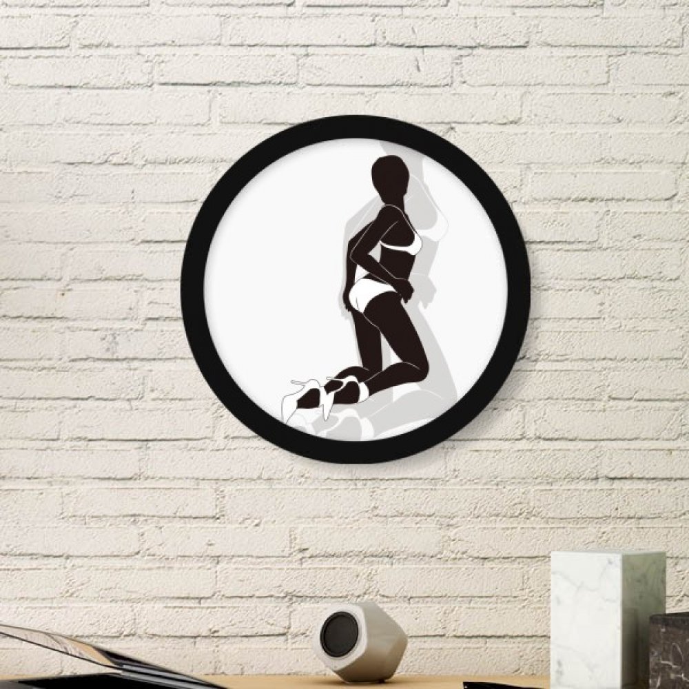 Peinture art silhouette femmes pour cadre photo bois noir salon chaleureux