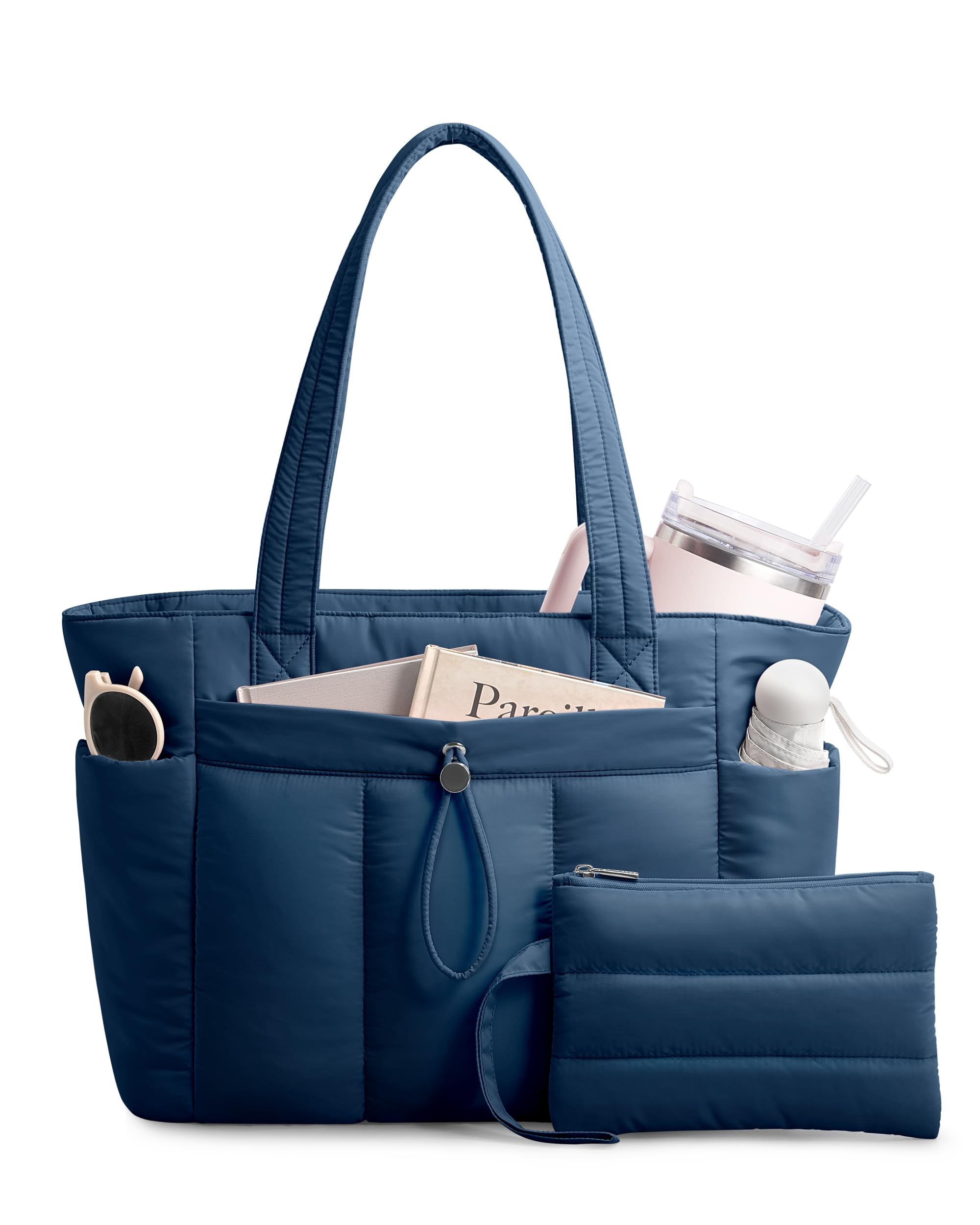 Photo 1 of TOPDesign Puffy Tote Bag - Laptop Compartment, 30L, Navy Blue