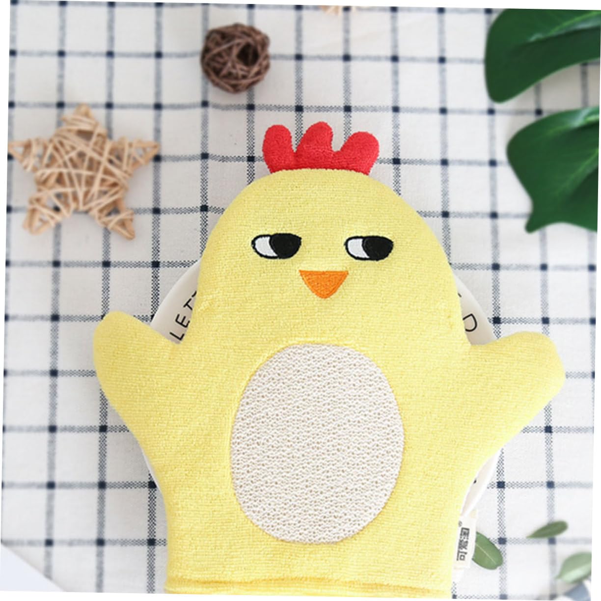 Kisangel Adorable Hooded Bath Towels for Boys and Girls Baby Bathing Gloves Bath Sponge Set for Boys Girls Random