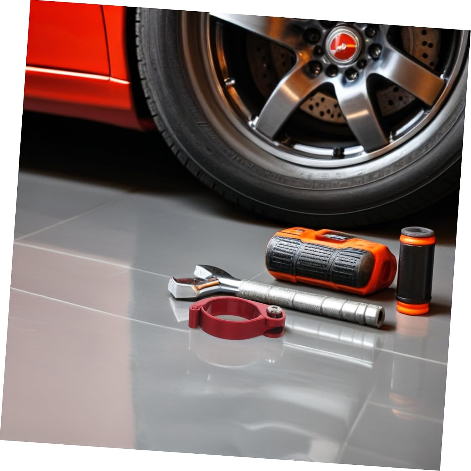 Generic Anti-Theft Tailgate Lock for General Trucks Red Locking Tailgate Handle with Reliable Trunk Locking Parts for Theft Prevention