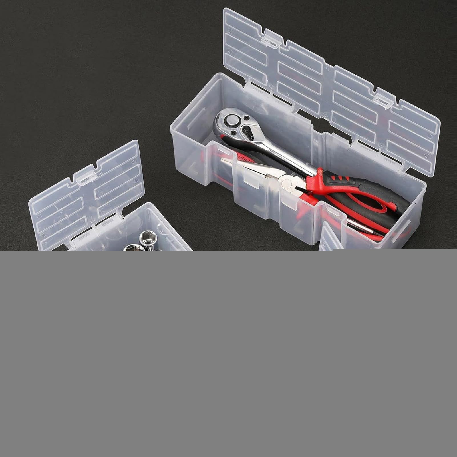 Scatola Organizzatrice per Piccoli Componenti 16 Scomparti Scatola | Cassetta con Divisori Mobili Per Viti Chiodi Bulloni Perline Giocattoli Attrezzatura Da Pesca