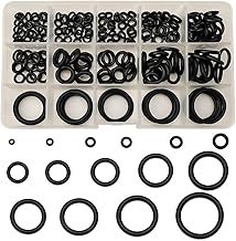 250pcs Rubber O Ring Assortment Kit, 15 Sizes Black O-Rings Kit, Assorted Sealing O Rings Gaskets Washers Seals Set for Faucet Plumbing Automotive Car Repair