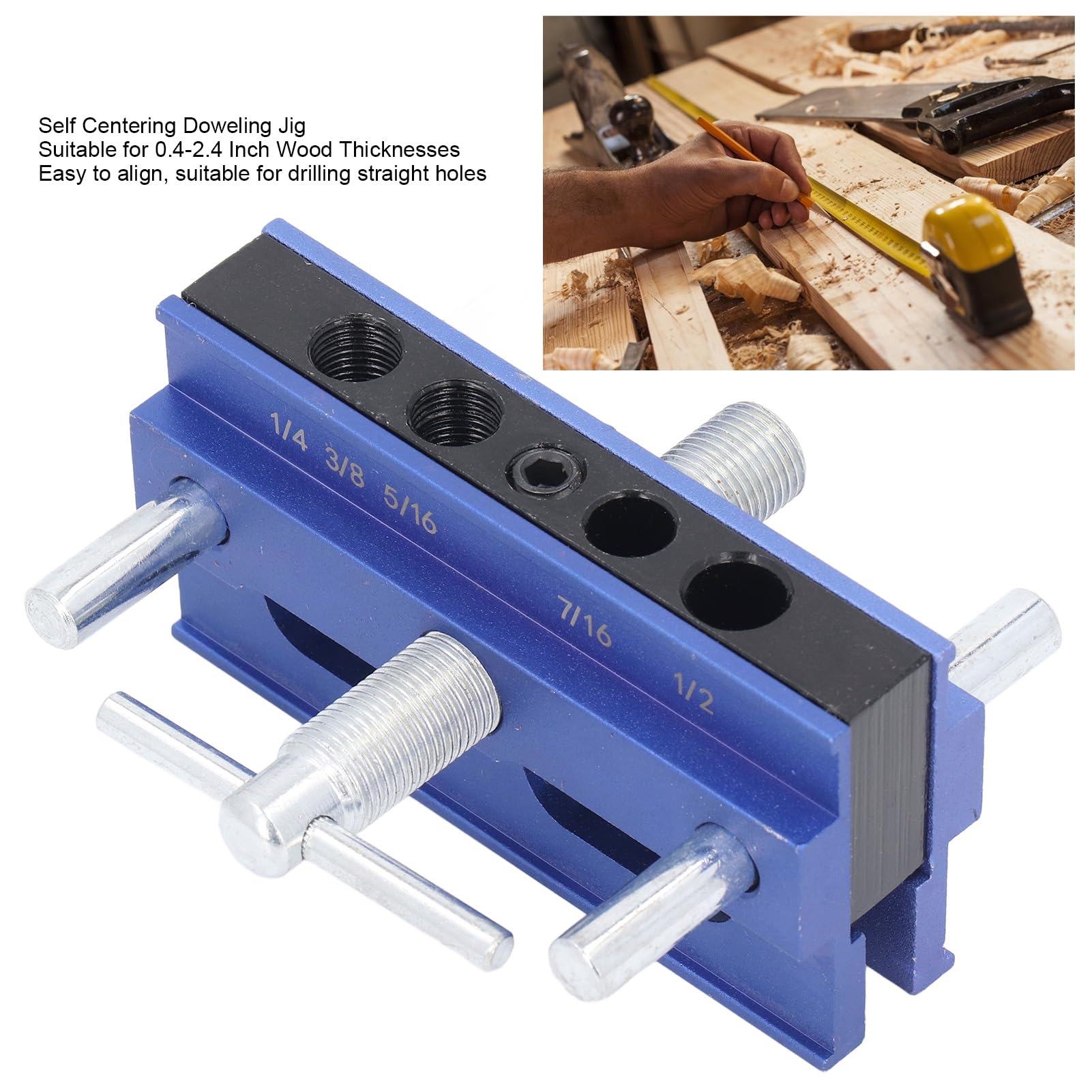 Amazon | セルフセンタリングダボジグキット、ストレート穴用ドリル