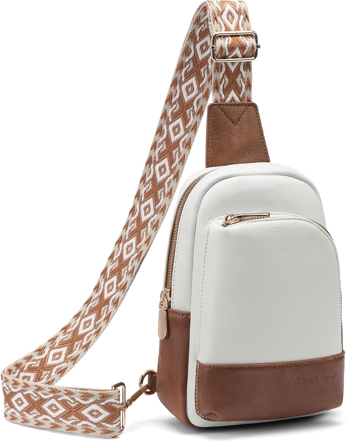 SENDEFN Sling Bag For Women Chest Bag With Two Zipper Pockets Crossbody Shoulder Bags Backpack Fanny Pack Travel Purse