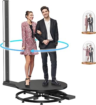 360 Degree 3D Scanner for 3D Printing,3D Scanning Acquisition Equipment with Fully Automatic High-Precision Rotation for Shooting Character Pet Figure Production