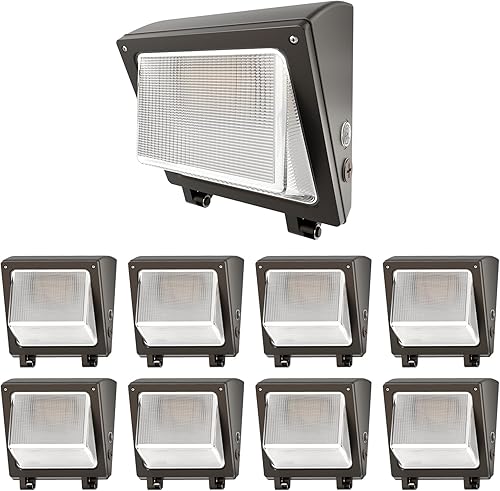 Miniatura 1 de Paquete de luz LED de pared, paquete de 8 unidades de 756550 W con sensor de anochecer a amanecer, 11250 LM 600050004000K LED iluminación de