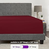 Vista 108 de DeaLuxe Kids Twin Deep Pocket Fitted Sheet - White - Microfiber - 16' Deep - Twin Size 39' x 75' - Perfect Fit for 14'-18' Mattresses