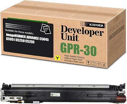 Compatible for Canon GPR-30 Developer Unit Replacement for Use in ImageRUNNER Advance C5045 C5051 C5250 C5255 Printer (1Yellow)