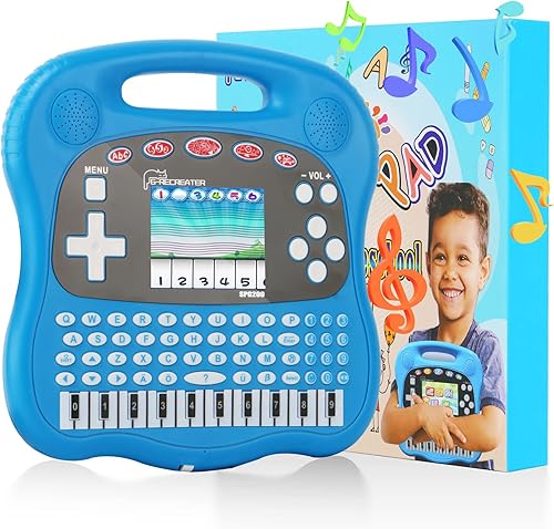 G-RECREATER - Tableta de aprendizaje para niños, portátil preescolar con pantalla LED, almohadilla de aprendizaje para bebés con