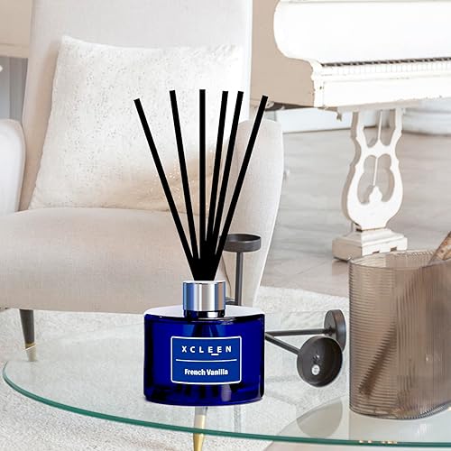 Miniatura 7 de Xcleen Juego de difusor de varillas de 6.7 onzas, difusor de aceite perfumado de vainilla francesa para decoración del hogar y la oficina,