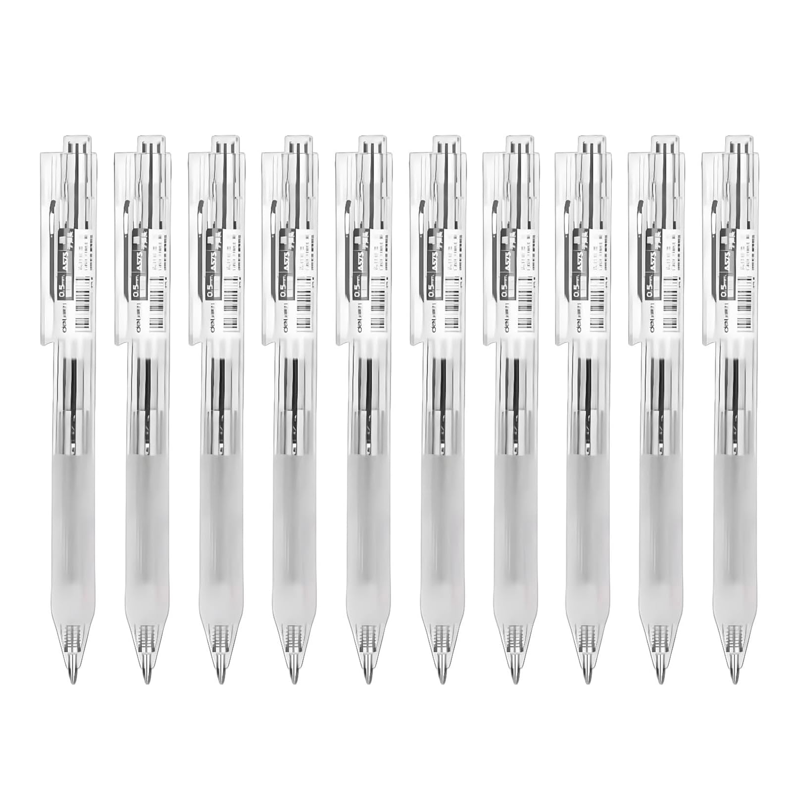Długopis, Długopis kulkowy, długopis żelowy, 0,5 mm, uchwyt gumowy, czarny, opakowanie 5-10 szt