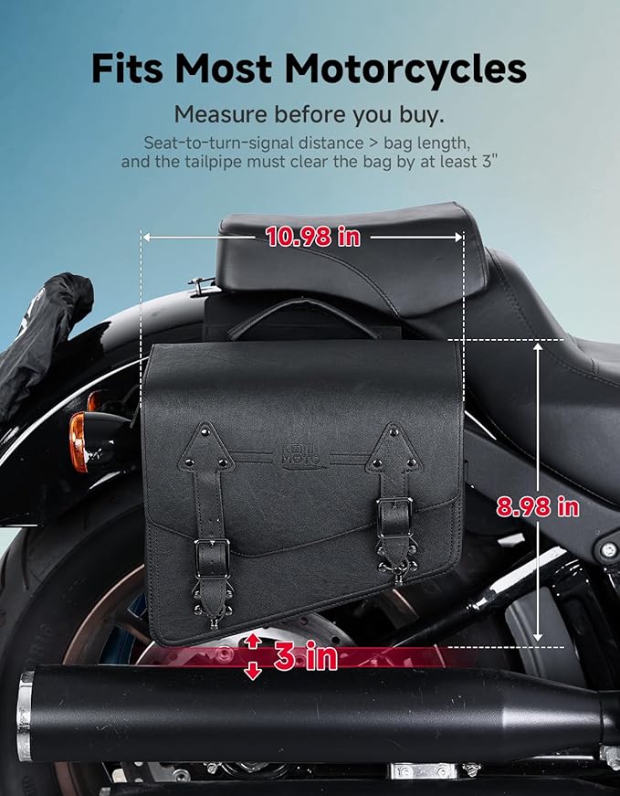 Alforjas para motocicleta Kemimoto piel sintética 20L miniatura 3