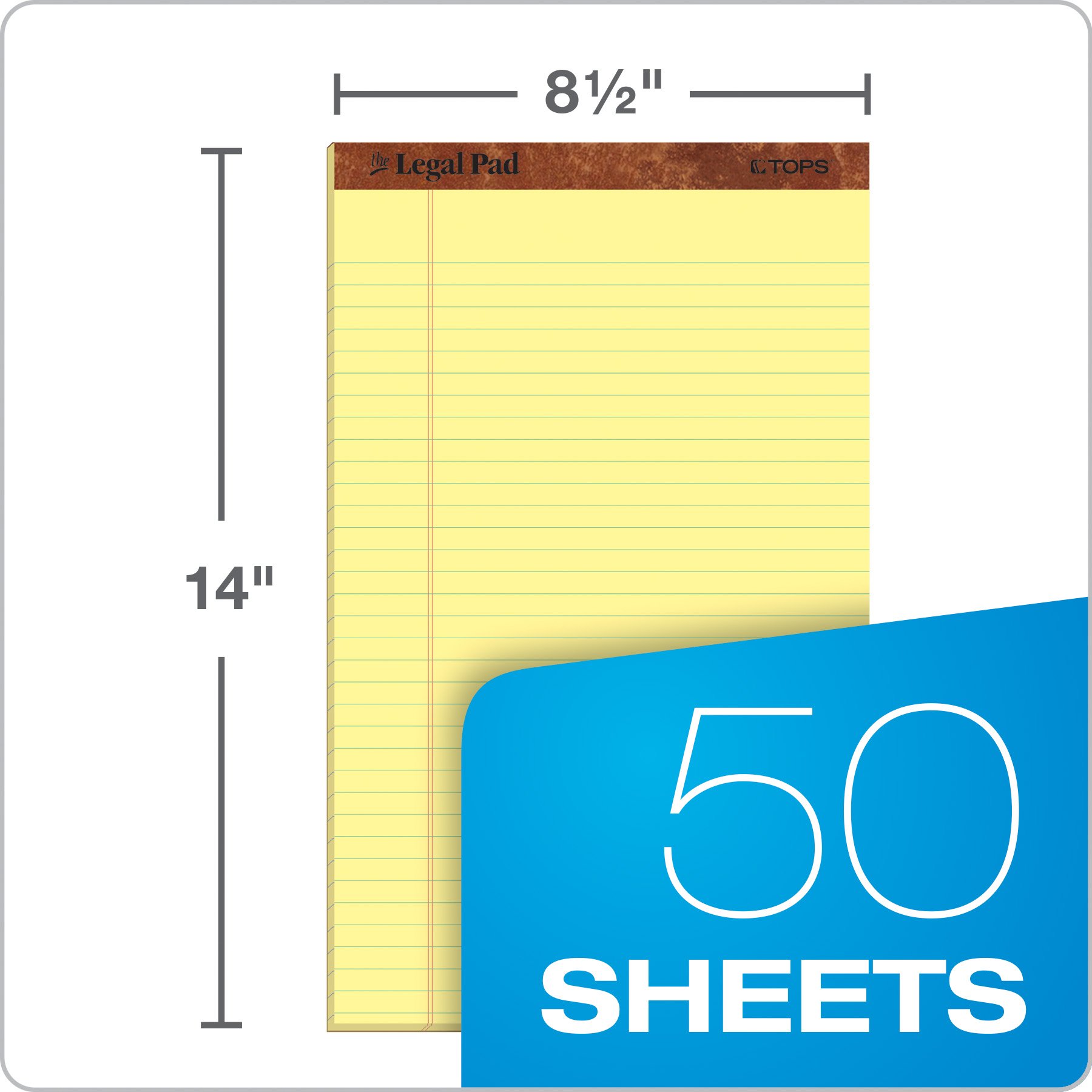 Amazon.co.jp: TOPS The Legal Pad リーガルパッド 5 x 8インチ