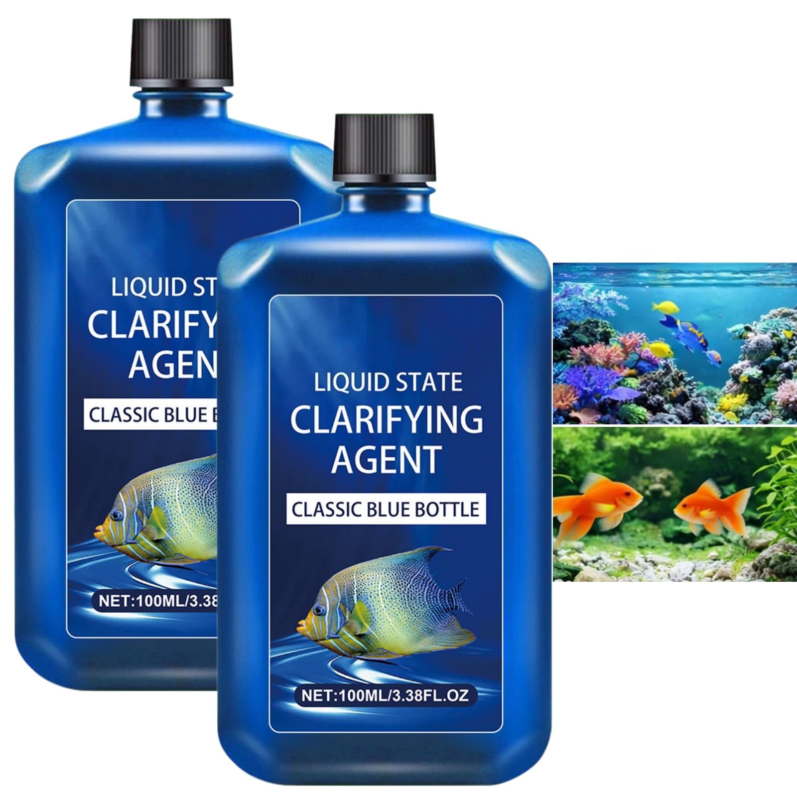 2PCS Aqua Guardian Pond Cleaner,Fast-Acting Aquarium Water Clarifier&Green Water Treatment,Crystal Clear Pond Water Treatment for Natural Ponds,Safe Algae Control&Long-Lasting Maintenance,Easy to Use
