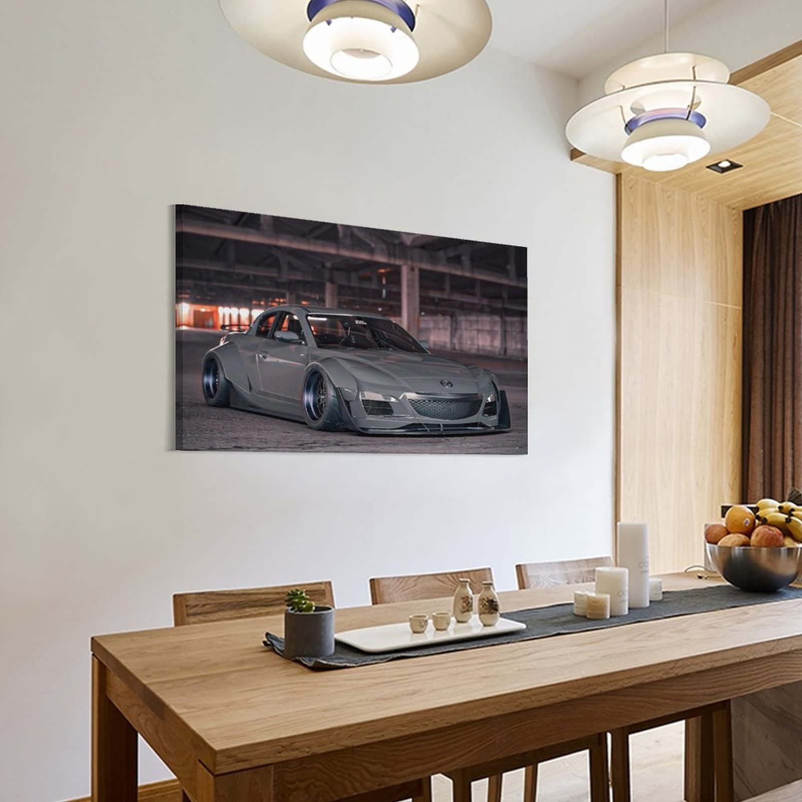 Toile Murale Mazda Rx7 JDM - Impression 40x60cm - Déco Chambre Adolescent Ou Garage