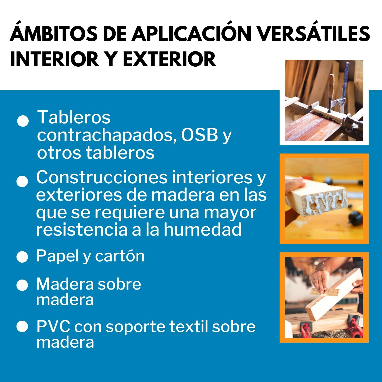 WOD24 - Pegamento para madera D3 de secado rápido, resistente al agua, para madera dura y madera blanda, color blanco – transparente después del endurecimiento (1, botella de 500 g)