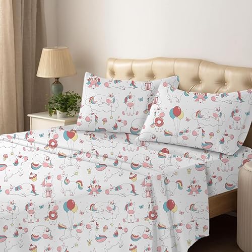 Shreem Linen Twin Sheet Set - 4 Piece Bedding - Brushed Microfiber Soft Sheets f