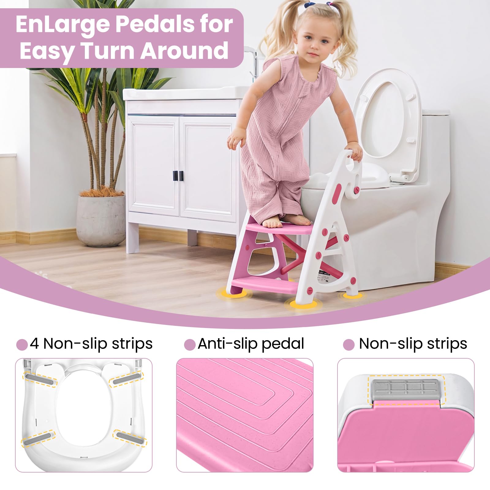 Vasino 2 In 1 Con Scaletta - Struttura Triangolare Stabile Per Bambini