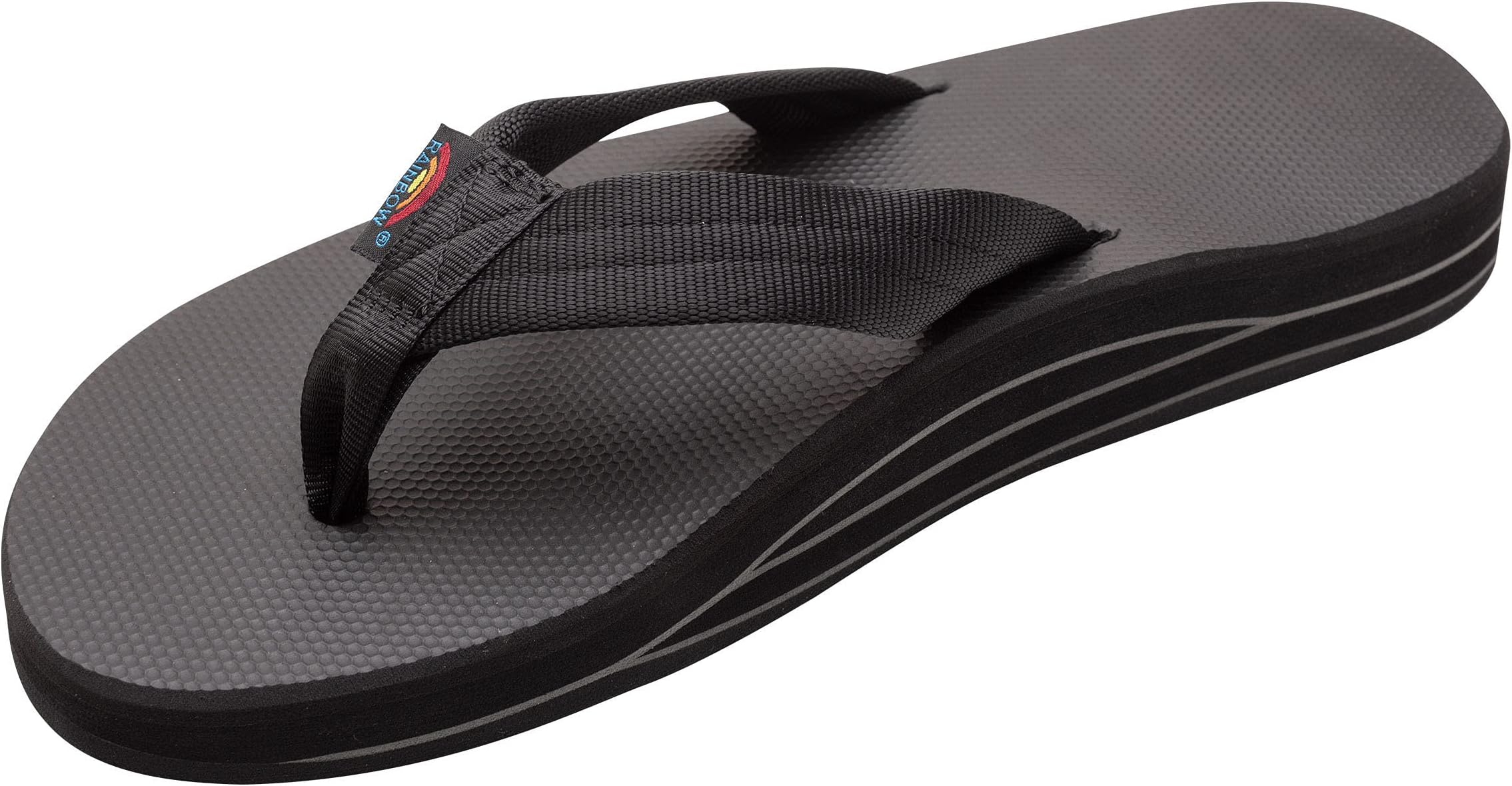 Rainbow Sandals Men's Double Layer Soft Top 1" EVA Rubber Filled Nylon Strap