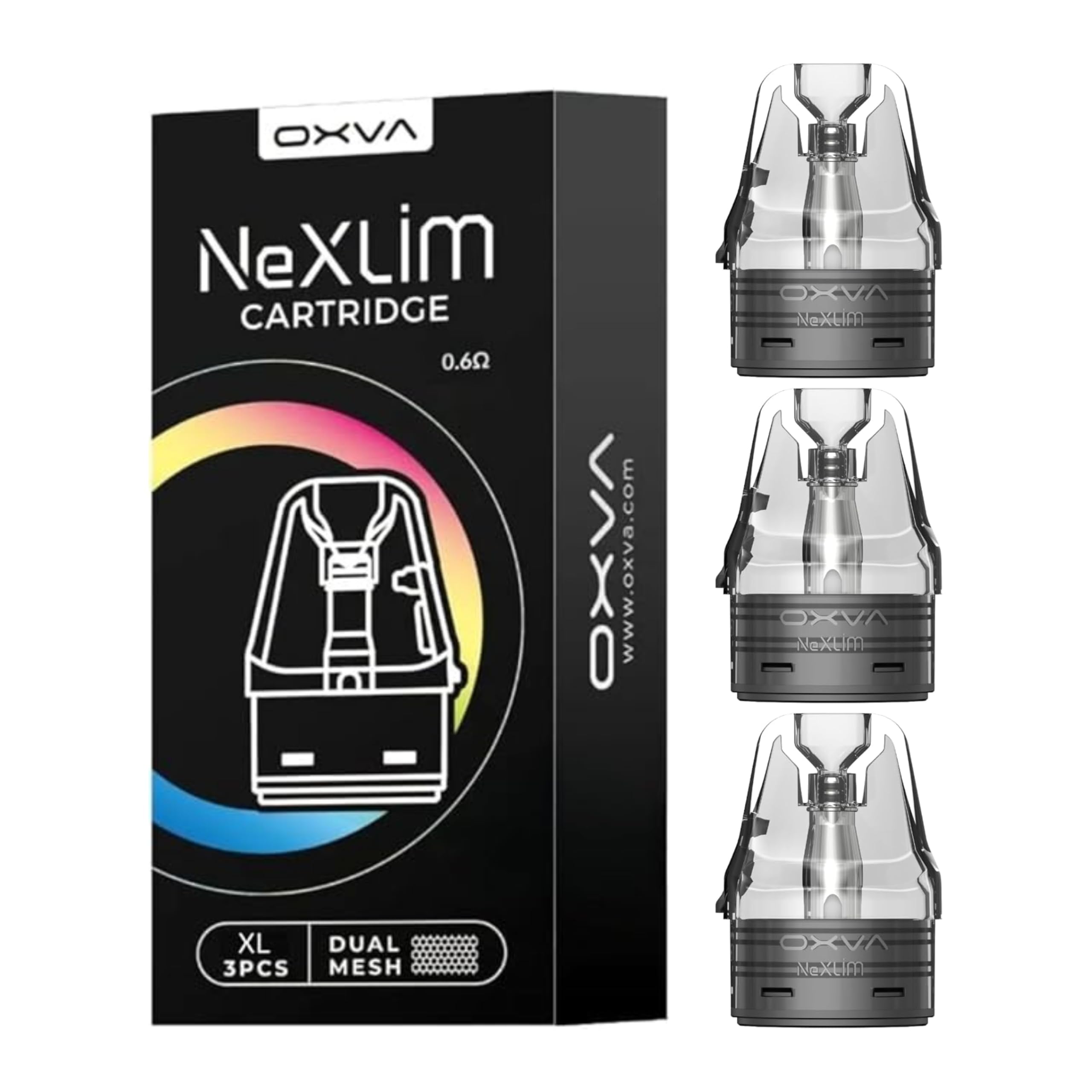 Oxva Nexlim Series Vape Pod (0.6 Ohm - 3 Pack) - Available in 0.6, 0.8, &  1.2 Ohm Resistances - 2ml Cartridge Capacity - Dual Mesh Technology, No  Nicotine: Amazon.co.uk: Electronics & Photo