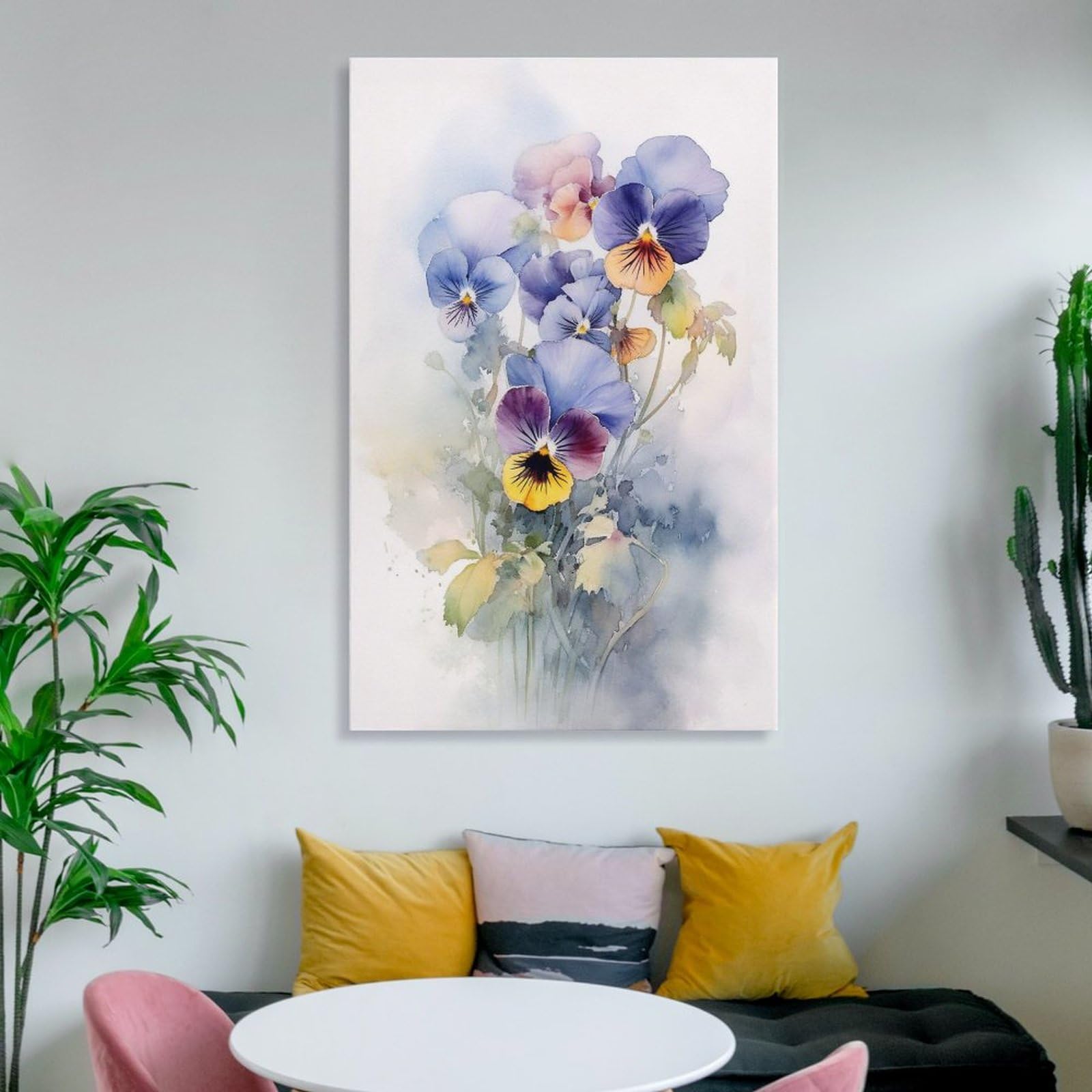 Amazon.co.jp: 絵画 胡蝶蘭の花水彩画の花インテリア 絵画 色とりどり 