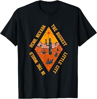 Reno Nevada The Biggest Little City Retro Desert Landscape T-Shirt