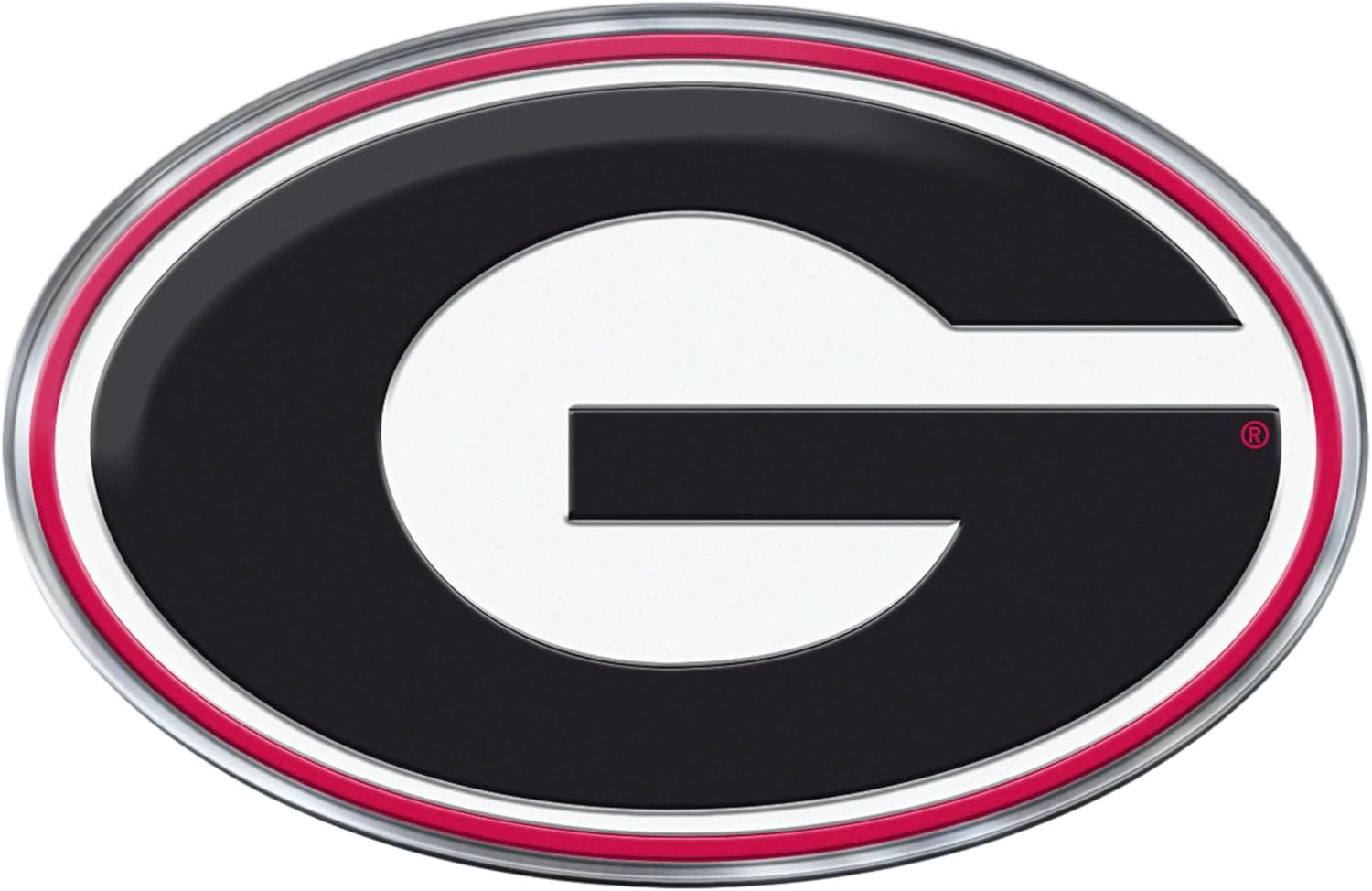 FANMATS 60523 Georgia Bulldogs Heavy Duty Aluminum Embossed Color Emblem, Auto Emblem Decal