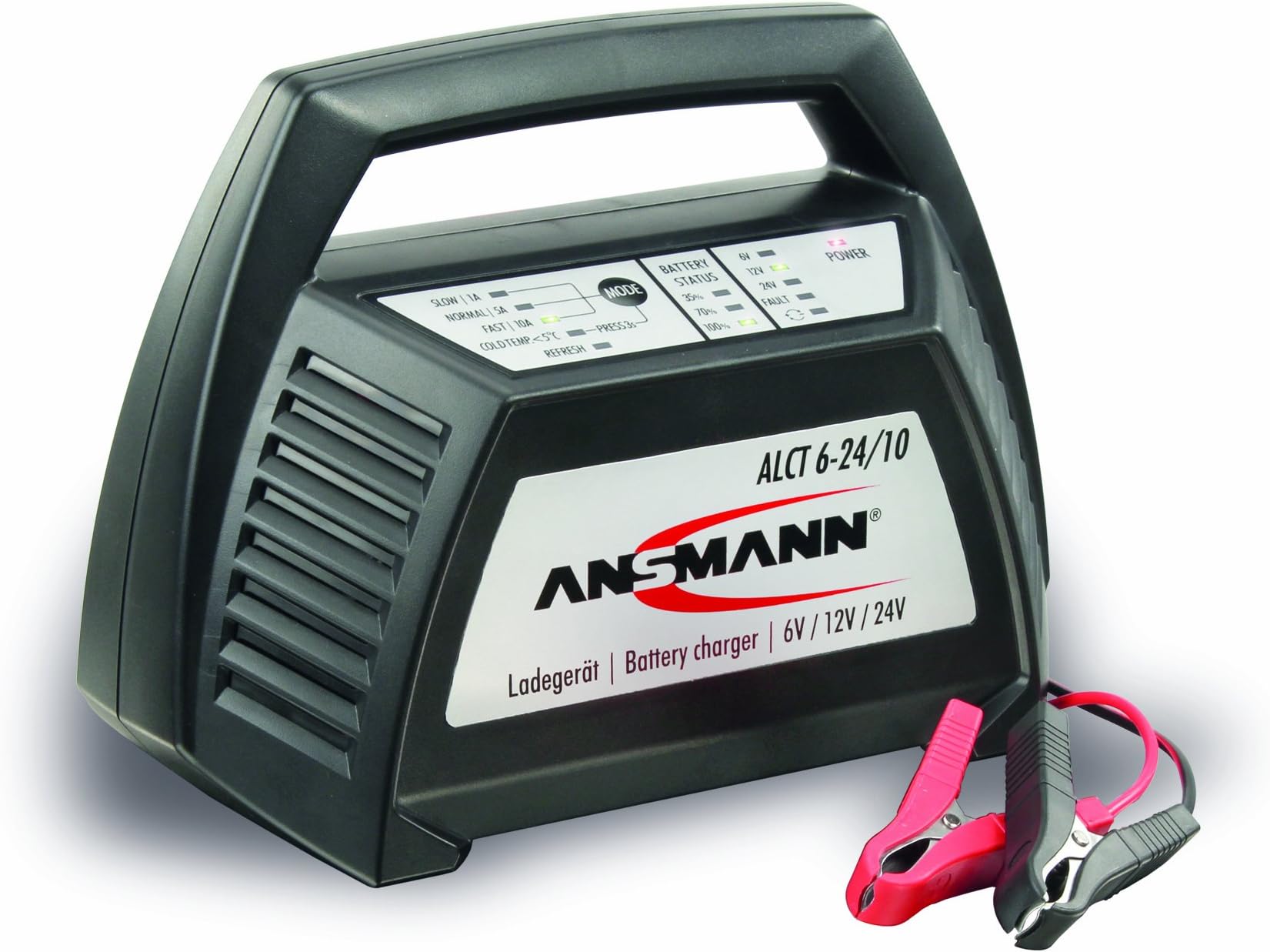 ANSMANN ALCT 6-24/10 Lead Acid Battery Charger Vehicle Car Battery Charger for 6V, 12V and 24V lead acid and lead gel Batteries