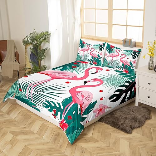 Miniatura 10 de Erosebridal Funda de edredón de pavo real para niños, diseño de plumas de mariposa, pájaros, flores, colorido, juego de ropa de cama de microfibra