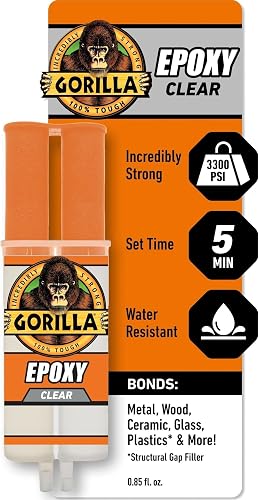 Gorilla 2 Part Epoxy, Incredibly Strong Bonding, 5 Minute Set,