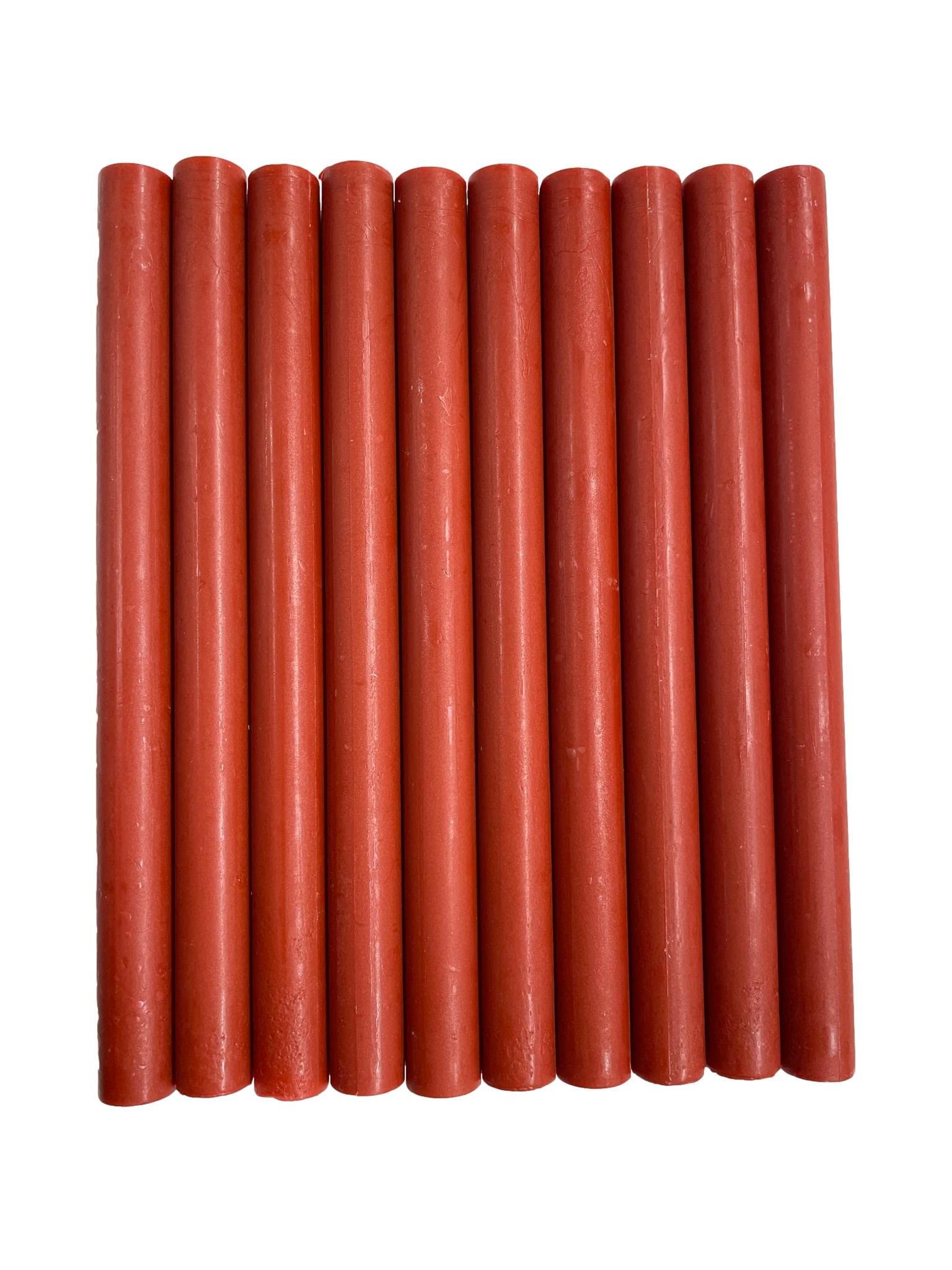 Syntego Waxsti21 10Pcs Maroon Red Glue Gun Sealing Wax Sticks For Wax Seal Stamping