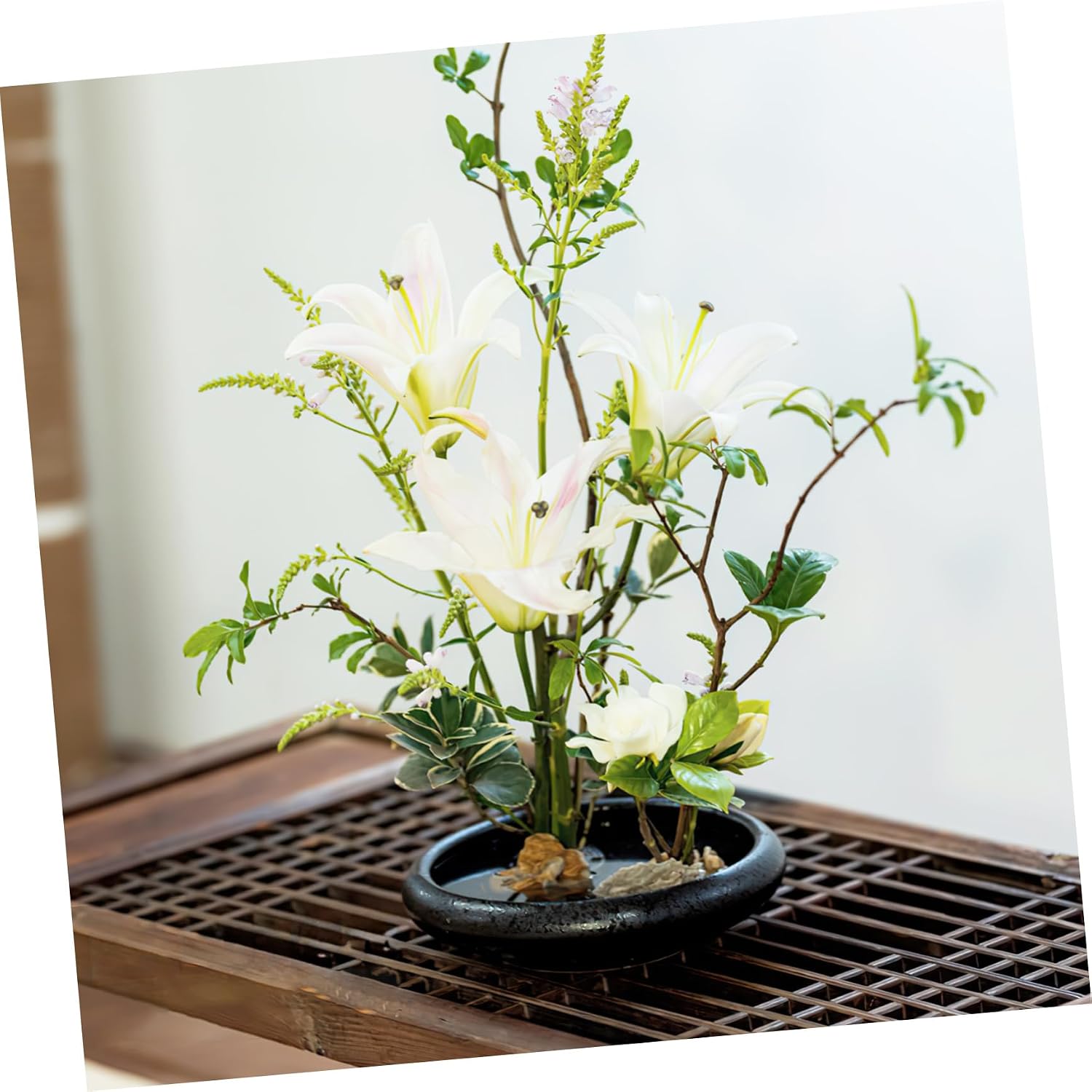 UTHCLO 2pcs Floral Grid Arrangement Holder with Suction Cups Plastic Flower Frogs for Stable Flower Arranging Easy Installation for Vases and DIY Craft Projects