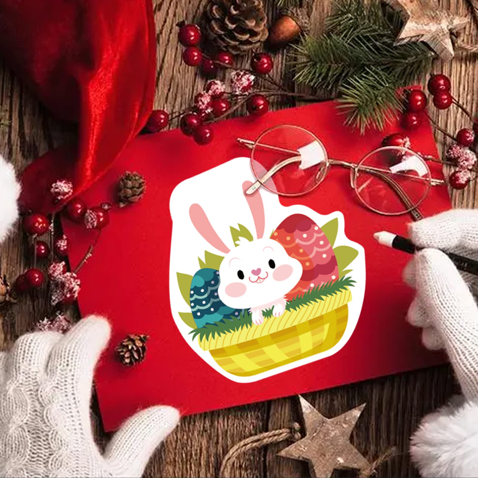 278 Adesivi Pasqua Per Bambini | Set Uova Coniglietti Per Bomboniere, Scrapbooking E Decorazione Fai Da Te - 5