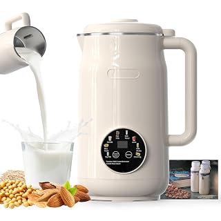 8 in 1 Nut Milk Maker Machine Blender Automatic Soy Milk Maker with 10 Blades, 50Oz/1.5L Blender for Smoothies, Oat, Almond, Juice, Rice Paste, 12H Delay Start, Keep Warm, Boil Water, Self Cleaning - Amazon product rated Grade A