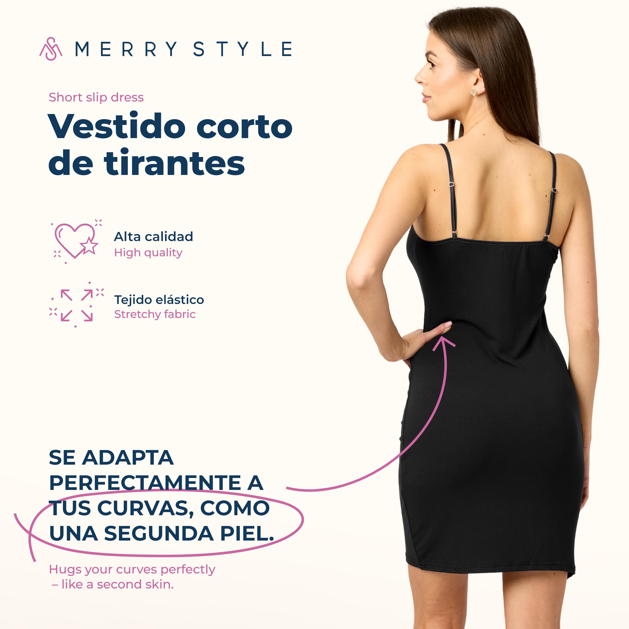 Merry Style Combinación Vestido Interior Mujer 2Pack MS10-203