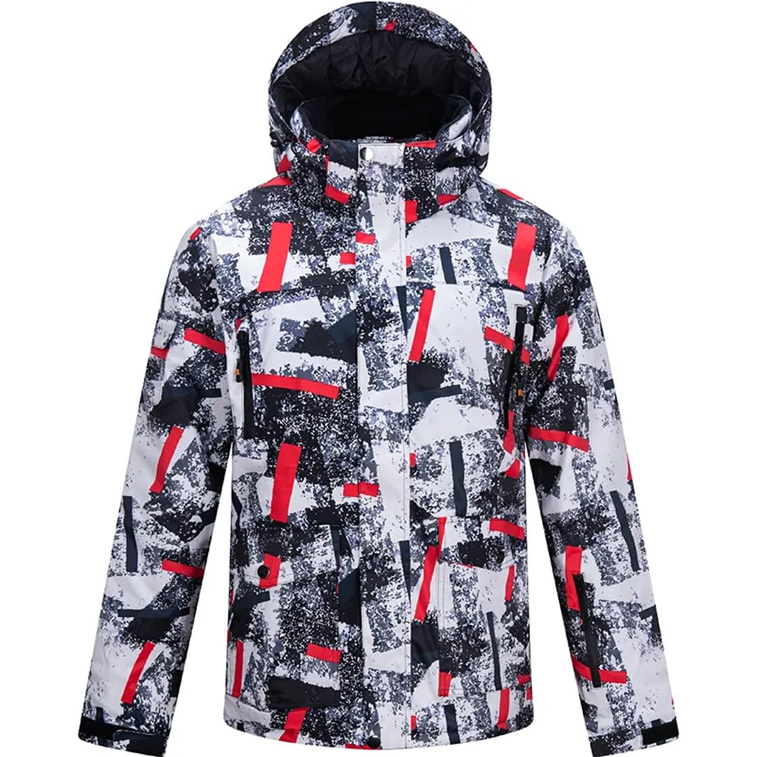 Męski zimowy outdoorowy sport śnieg narciarstwo zestaw Camo1 termiczne wodoodporne wiatroszczelne kurtki i spodnie snowboardowe, Kolor09, L