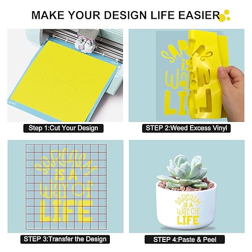 Miniatura 9 de HTVRONT Rollo de vinilo permanente morado  12 pulgadas x 50 pies de vinilo adhesivo morado brillante para Cricut, Silhouette, cortadores de camafeo,