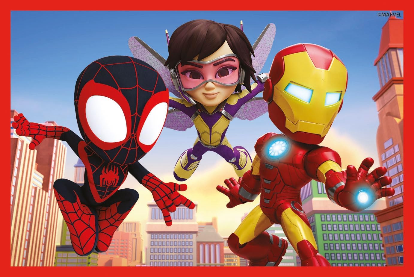 Clementoni Marvel Spidey and His Amazing Friends - 6 Pieces Children 2 Years, Cartoons, Cubes, Superhero Puzzles, Made in Italy, Multicoloured, 40661