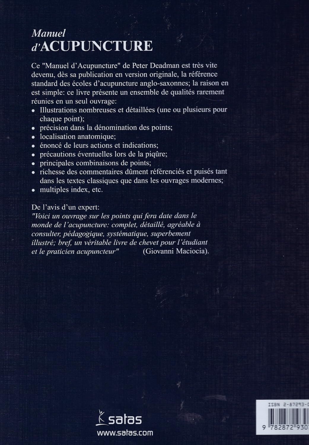 Manuel d'acupuncture HB (1e éd. française, trad. de la 2e éd. anglaise)