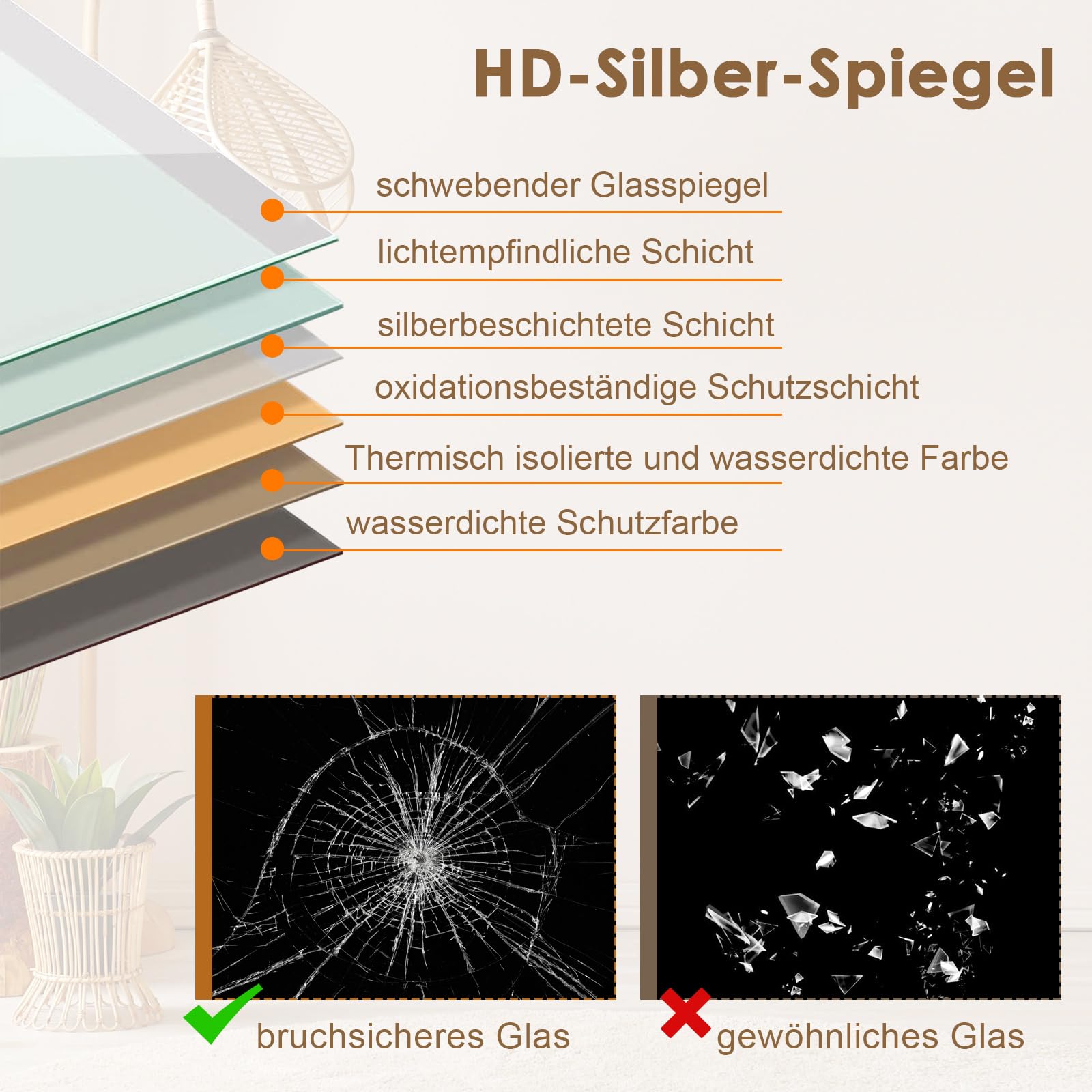 RELAX4LIFE LED Ganzkörperspiegel, 2-in-1 Standspiegel mit 3 Farben dimmbar, Wandspiegel mit Alu-Rahmen & Touch-Schalter, Spiegel für Wohnzimmer Schlafzimmer Eingangsbereich, 155 x 37 cm (Bogen)