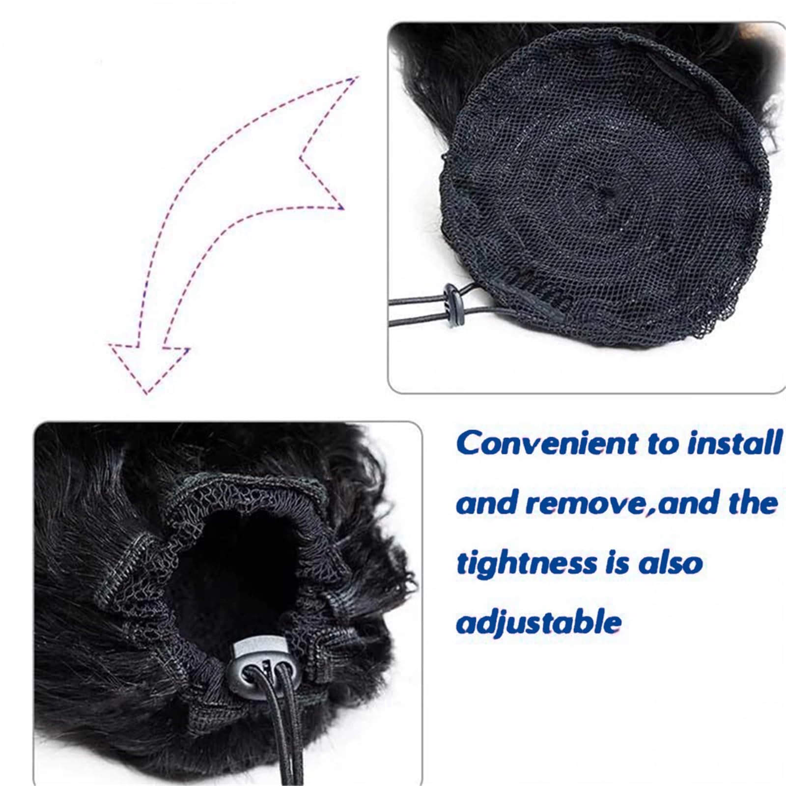 Kobiety Body Wave String Kucyk Natural Black Clip in Human Hair Extensions for Daily Cosplay (12 cali)
