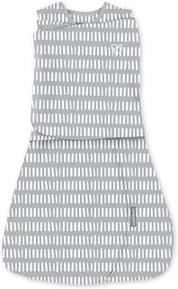 Ingenuity SwaddleMe Arms Free Umwandelbarer Baby Pucksack, Größe 3-6 Monate, 6,4-8,2 kg, Ärmchen gepuckt oder frei, 1,0 TOG - Dashed Lines