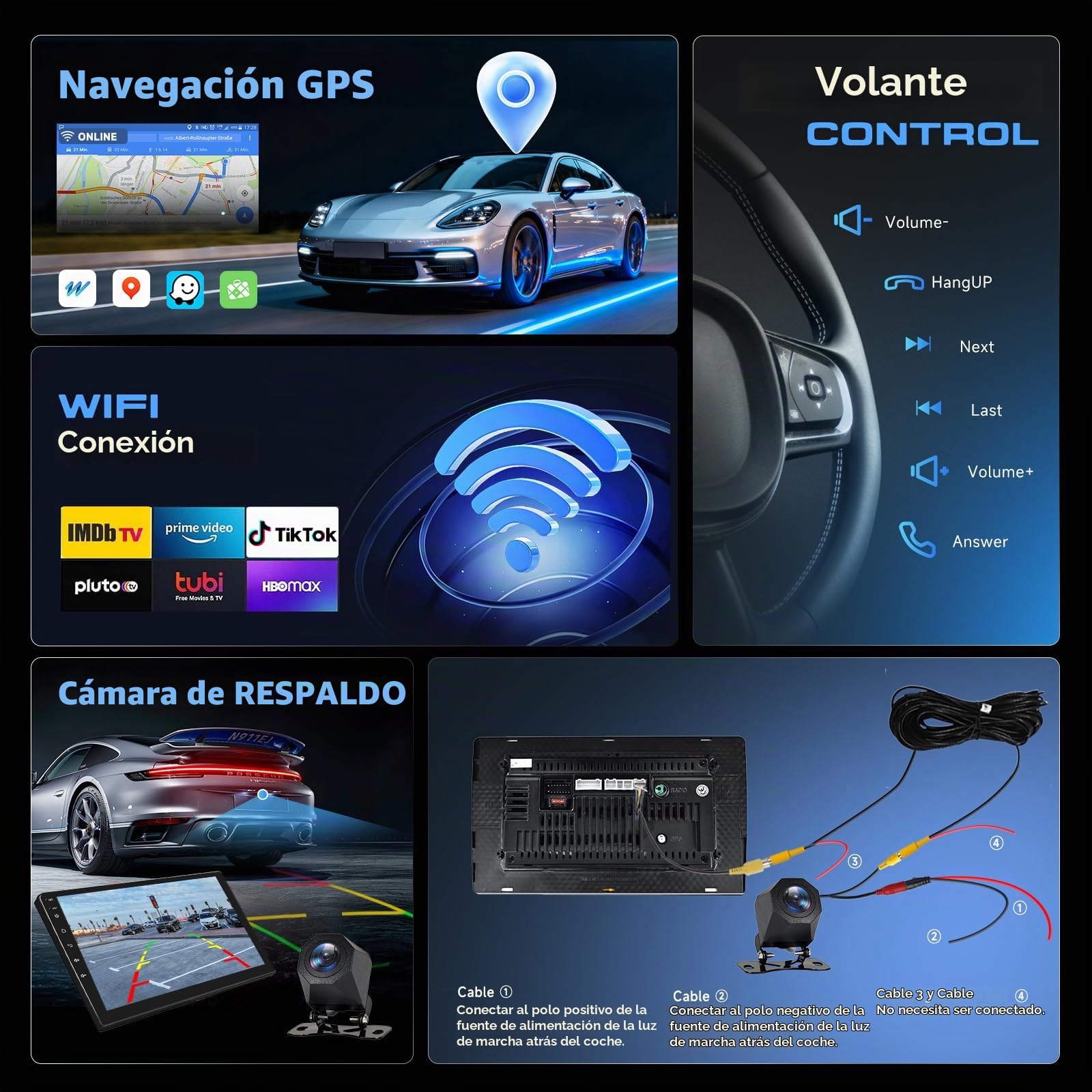 Hodozzy 2G+64G Radio para Audi A3 2003-2013/S3 8P 2006-2012/RS3 2011-2012 con Carplay Android Auto Inalámbrico, Reproductor 9 Pulgadas Pantalla Táctil Radio Coche GPS Bluetooth WiFi FM/RDS Cámara