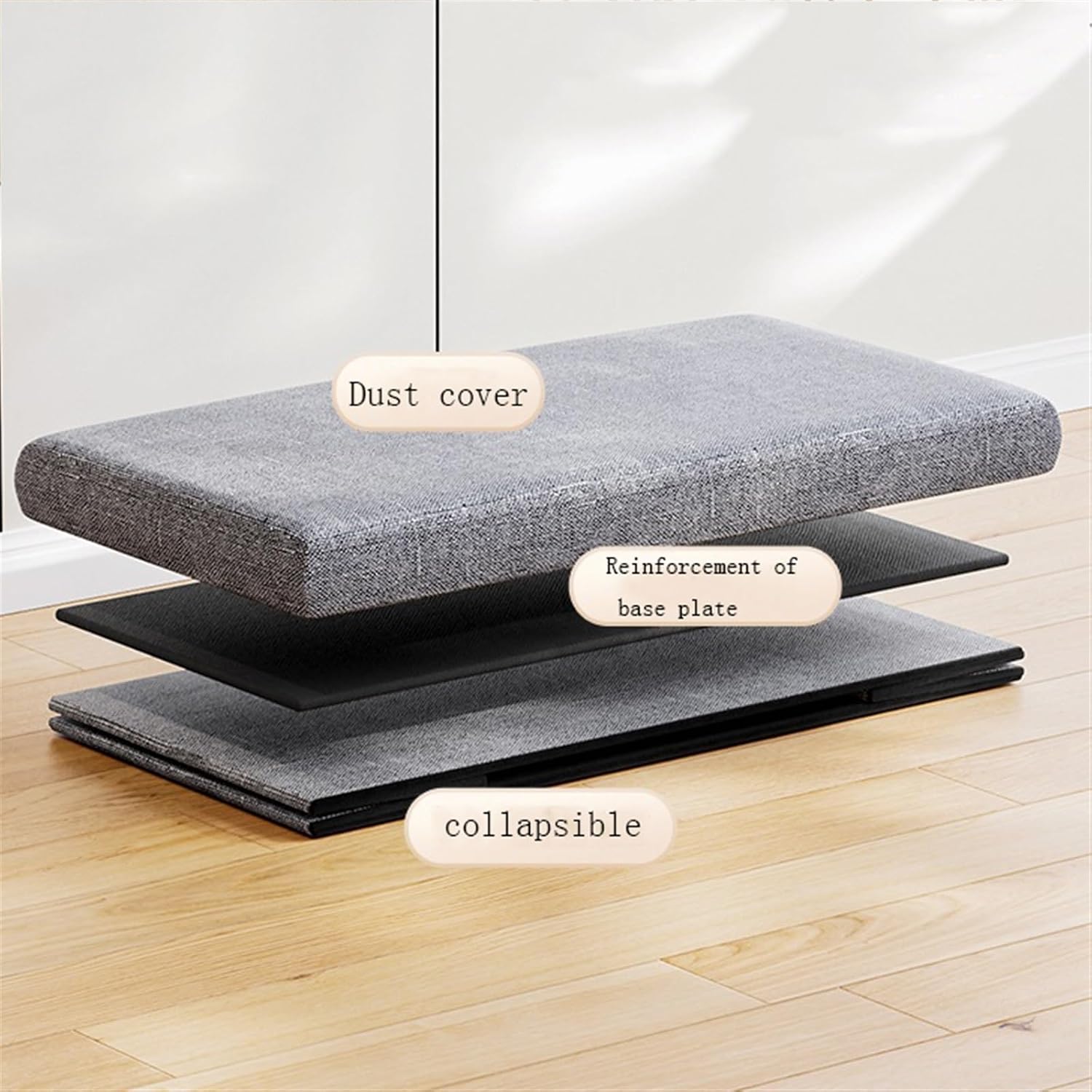 Shoe Rack Bench Entry Shoe Stool Home Storage Stool Sitting Adult Stool Storage Box Shoe Storage Stool Entryway Stool Foldable Resting Stool Shoe Bench with Cushion Padded Seat(Cam