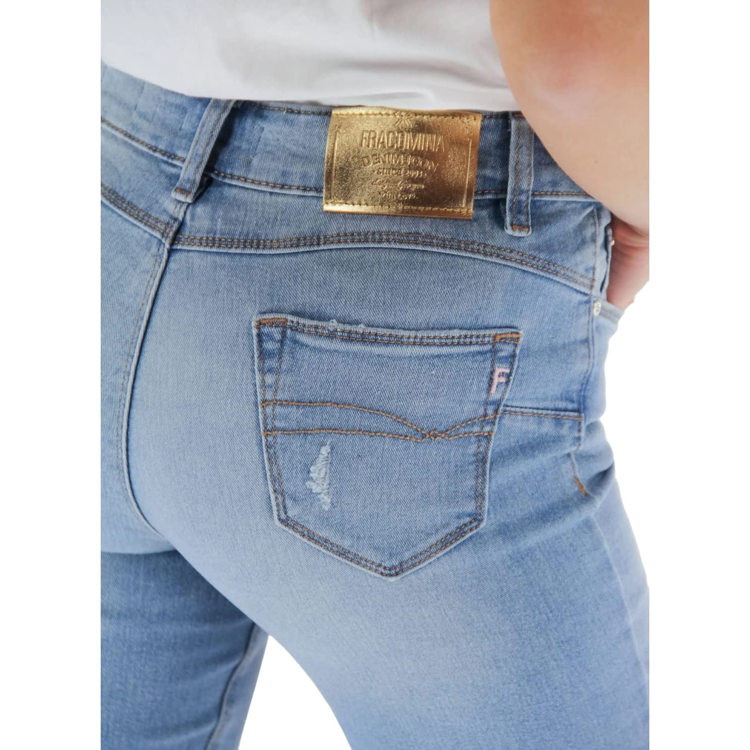 Fracomina Jeans da Donna Marchio, Modello FP23SV8000D40703, Realizzato in Denim. Blu