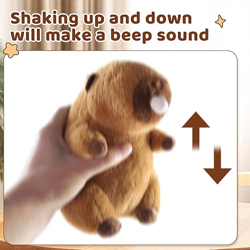 Miniatura 3 de Sew Butiful Peluche de Capybara de 8 pulgadas, bonito peluche para fiestas temáticas de animales, premio para profesores, estudiantes, juguetes de