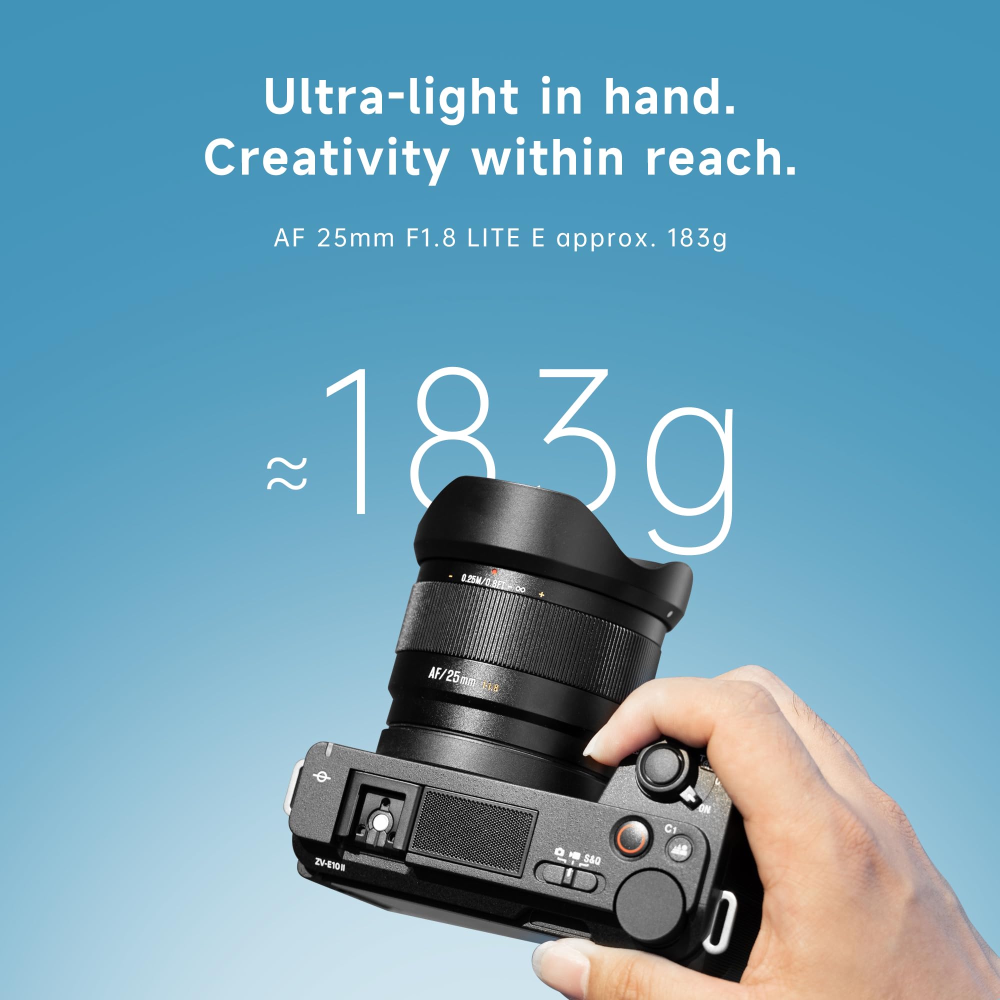 7Artisans AutoFocus 25mm F1.8 APS-C Frame LITE series Lens F1.8
